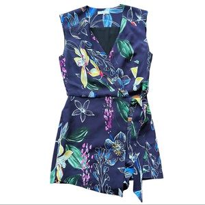 Parker Sleeveless Shorts Romper Floral